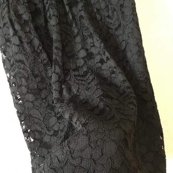 David’s Bridal Black Halter Top Laced Short Dress - Picture 16 of 16